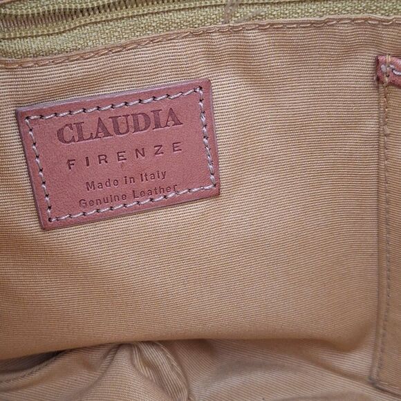 Claudia Firenze Italian Leather Bag, Suede yellow - Picture 6 of 9